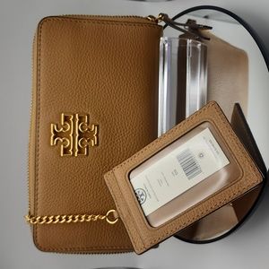 NWT Tory Burch Britten Zip Continental Wallet & ID holder